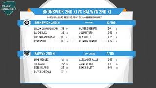 2nd XI Rd 1 Brunswick v Balwyn [upl. by Nelak598]