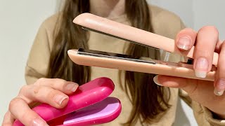 ASMR Brushing  Straightening your hair  Hair Brushing  Hair straightening  Lofi  No talking [upl. by Lerual366]