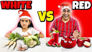 WHITE vs RED  Food Eating Challenge  Everything in One Color  Samayra Narula [upl. by Ecnaiva]