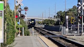 Amtrak Capitol Corridor 727 at Great America Station with CDTX 2106 SC44 and 6962 Cab Car [upl. by Okihsoy]