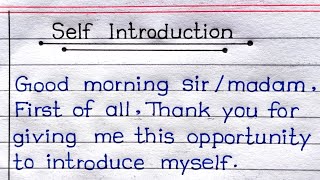 Self Introduction For Interview  How To Introduce Yourself In Interview  Self Introduction [upl. by Vaenfila643]