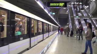 Budapest Metro M4  4es metró   Bikás park 1080p [upl. by Ateekahs]