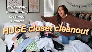 HUGE CLOSET CLEANOUT  spring cleaning  decluttering 2022 extreme [upl. by Ciryl734]