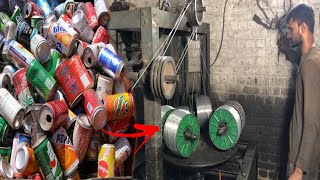 How Drink cans Recycling and manufacturing Aluminum Electrical wire Process of make Aluminum wire [upl. by Blatt]