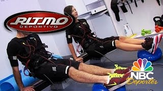 Rutina de ejercicios con electroestimulación muscular  Ritmo Deportivo  NBC Deportes [upl. by Yelruc461]