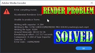 RENDER ERROR PREMIERE PRO  SOLVED  FIXED  RENDER WITHOUT ERROR IN PREMIERE PRO [upl. by Nyltac794]