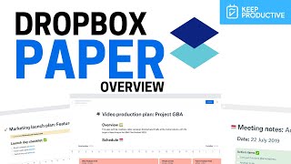 Dropbox Paper Overview 2021 [upl. by Lebna492]