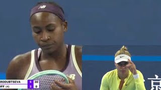 Coco Gauff 🇺🇸 in trouble vs Yulia Starodubtseva 🇺🇦 Beijing Tennis News 📰 🎙️ [upl. by Cissiee]