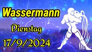 horoskop Wassermann Dienstag 17 September 2024 [upl. by Squire737]