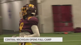 Central Michigan football reports to fall camp [upl. by Alegnatal]