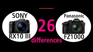 26 differences Sony RX10 III and Panasonic LUMIX FZ1000 in 4 min [upl. by Eillen]