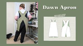 Cross Back Apron Tutorial  Dawn Apron PDF Pattern [upl. by Oicnerual651]