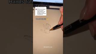 Easy Hand Tutorial👋🏼🫵🏼 arttutorial howtodraw artist [upl. by Ruddie]