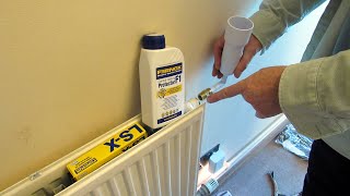 How to add Fernox Central Heating Protector Inhibitor F1 via a radiator fernox [upl. by Ydnamron]