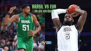 BRASIL x ESTADOS UNIDOS NO BASQUETE DAS OLIMPÍADAS  O impossível já aconteceu 🏀🇧🇷🇺🇸 [upl. by Coughlin923]