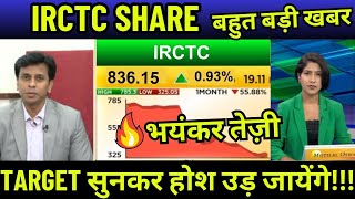 irctc share news today hindiirctc share latest newsirctc share future targetirctc share analysis [upl. by Caputo]