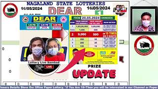 Lottery Sambad Live Dear Nagaland State Lottery Live draw result 16052024 Lottery live sambad [upl. by Ahsinak]