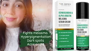 Dr Sheths Ashwagandha And Alpha Arbutin Melasma Serum Cream Serum for melasma dark spots [upl. by Erastatus]