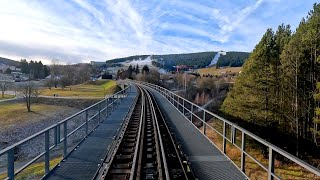 Driver’s Eye View  Fichtelberg Railway German Fichtelbergbahn  Pt 1 Cranzahl  Oberwiesenthal [upl. by Macdermot]