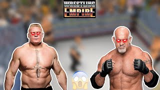 Brock Lesnar vs Goldberg To avenge an old enmity  Wrestling Empire Gameplay [upl. by Nittirb]