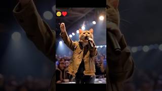 Cat Singing Meowing At Concert cat shorts trending cute [upl. by Eslek]