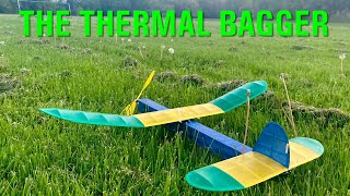 Thermal Bagger Old Time Stick Rubberpowered Model Airplane [upl. by Philender47]