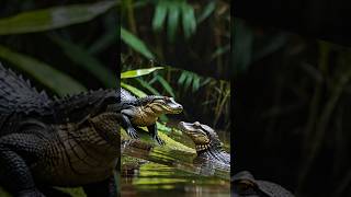 Caiman 🐊 VS Otters 🦦 paulrosolie rainforest crocodile caiman otter amazon [upl. by Minne339]