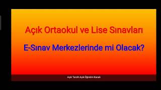 Sınavlar online mı olacak Bakan Özer quotGelecek yıl Açık öğretim sınavları Esınav merkezlerinde [upl. by Lienhard]