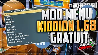 PRÉSENTATION DU MOD MENU KIDDIONS GRATUIT SUR GTA 5 ONLINE 169 MODEST MENU [upl. by Clotilda]