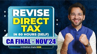 Nov24 Lets Revise Direct Tax in 15 Days 6 hours per day  Detailed Planner with Important Quest [upl. by Annabel]