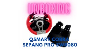 UNBOXING kierownica gamingowa QSMART COBRA SEPANG PRO SW8080 [upl. by Doane]