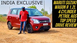 2022 Maruti Suzuki Wagon R K12N Dual Jet Petrol AGS Top Speed First Drive Review [upl. by Mlohsihc]