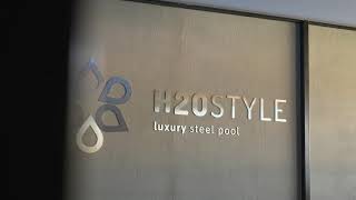 H2OStyle piscine in acciaio inox  nuova sede espositiva a Cavaion Veronese [upl. by Ayatnwahs108]