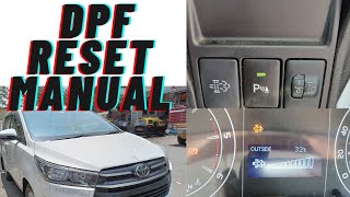 DPF RESED MANUAL TOYOTA INNOVA CRYSTA BS6 AND FORTUNER BS6 HOW TO REGENERATE DPF [upl. by Ajay]