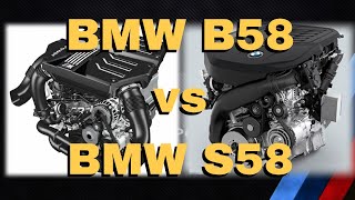 BMW S58 vs B58 Engines A brief look at the differences between MPower and MPerformance [upl. by Oflodur]