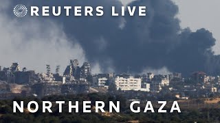 LIVE View of northern Gaza from Israel [upl. by Mapes610]