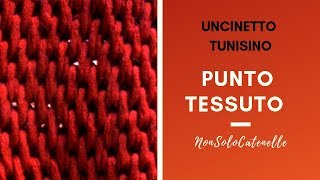 Punto tessuto alluncinetto tunisino  punto morbido e facile da realizzare [upl. by Kempe]