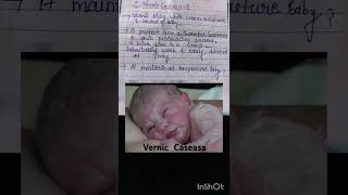 Vernix caseasa  importans in baby  gnm thirds years  nursing note nursecare [upl. by Korie]