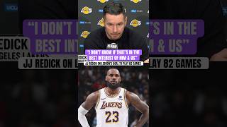 JJ Redick responds to if LeBron playing every game is sustainable [upl. by Karil]