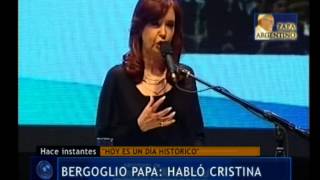 Cristina destacó la elección del Papa  Telefe Noticias [upl. by Aicirt]