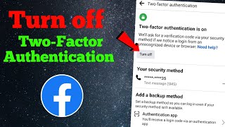 how to turn off two factor authentication on Facebook without logging in  2 Factor problem Facebook [upl. by Kipp]