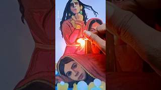 Who is Real Manjulika ⁉️😱  Bhool Bhulaiya 3 as Painting 🎨💯  art drawing kartik bhoolbhulaiyaa3 [upl. by Yatnwahs475]