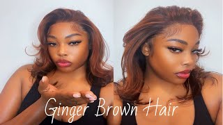 Ginger Brow Hair Colour  Perfect For Fall  From Black To Ginger  Beginners Friendly [upl. by Jessee]