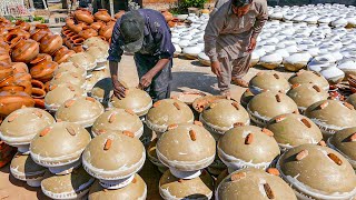 True Ancient Terracotta Pottery Technique Actually Exists  Satisfying Pottery Glazing amp Kiln Firing [upl. by Annerol635]