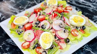 RECETTE DE LA SALADE NIÇOISE 🥗 Facile et rapide Deli Cuisine [upl. by Jesus]