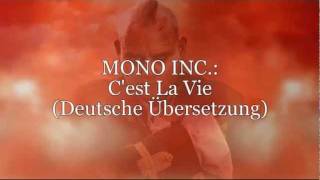 MONO INC  quotCest La Viequot Deutsche Übersetzung [upl. by Bal]