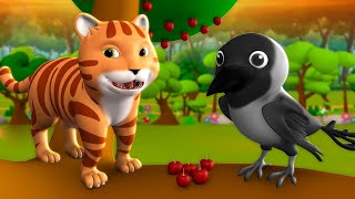 Billi Mausi Aur Kala Kauwa 3D Animated Hindi Moral Stories for Kids बिल्ली मौसी और कला कौआ Tales [upl. by Hare741]