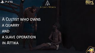 AC Odyssey  A Cultist who owns a quarry and a slave operation in Attika  Eyes of Kosmos [upl. by Osnola543]