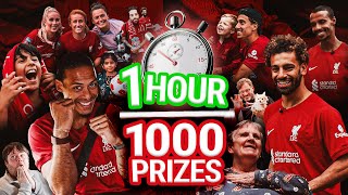 1 Hour 1000 Prizes  Liverpool FCs dash around the city  Salah van Dijk Kearns amp more [upl. by Tayyebeb694]