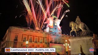 🎉 ¡Feliz 2022 · Las 12 Campanadas desde la Puerta del Sol en Madrid directo [upl. by Artiek]